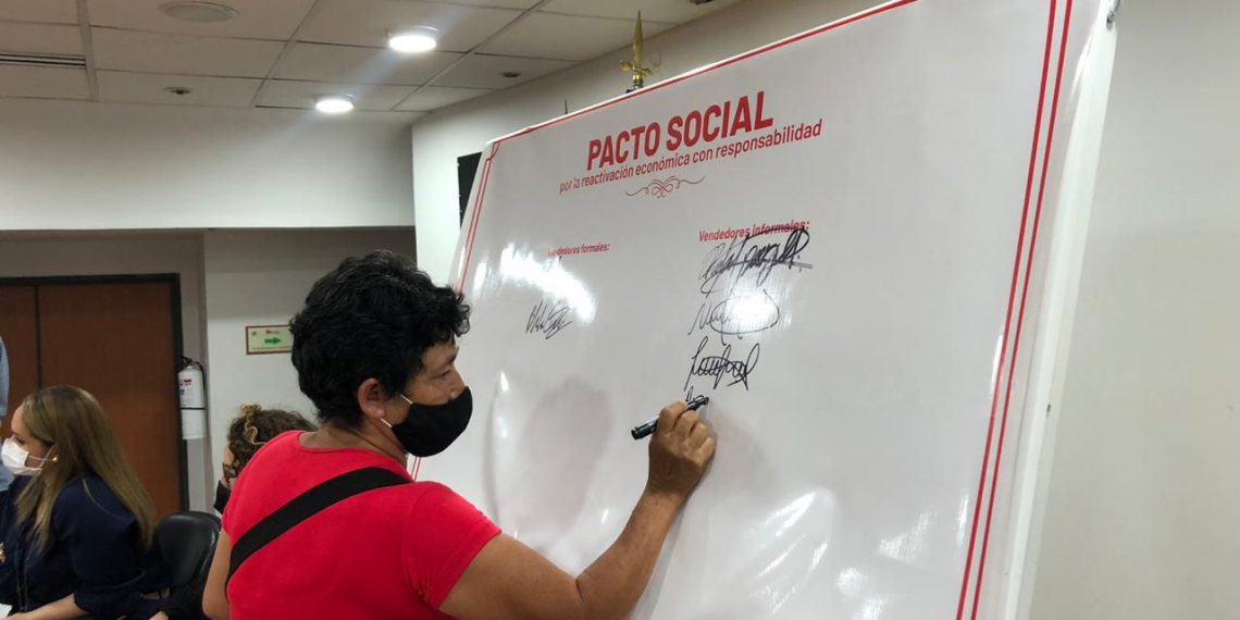 Comercio formal e informal firmó un ‘Pacto Social’ por el autocuidado