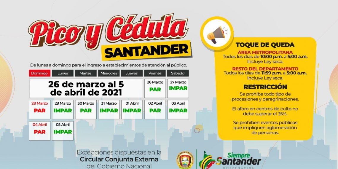 Semana Santa tendrá pico y cédula, toque de queda y ley seca