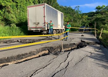 Paso restringido en vía a San Vicente