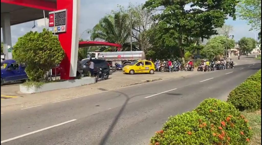 Reportan escasez de gasolina en Barrancabermeja