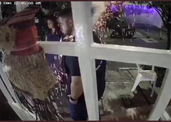 Cuatro afectados por estallido de un volador frente a sus rostros