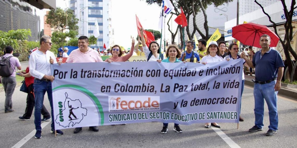 Educadores de Santander marcharán en respaldo al gobierno Petro