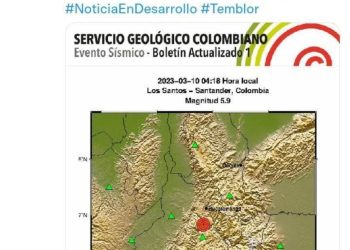 Temblor de magnitud 5.9 se sintió en todo el país