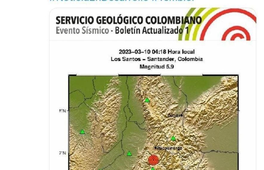 Temblor de magnitud 5.9 se sintió en todo el país