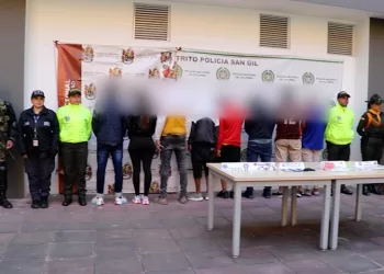 Capturaron en San Gil a once integrantes del grupo delincuencial «Los Yogui»