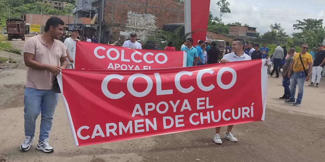 Trabajadores del carbón marcharon para que se le respete la licencia a Colcco en el Carmen de Chucurí