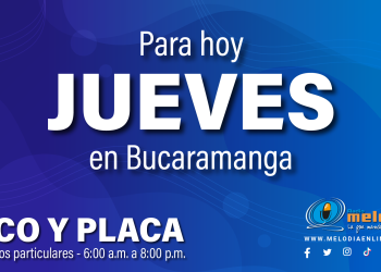 Esta es la rotación del Pico y Placa en Bucaramanga para hoy 8 de mayo
