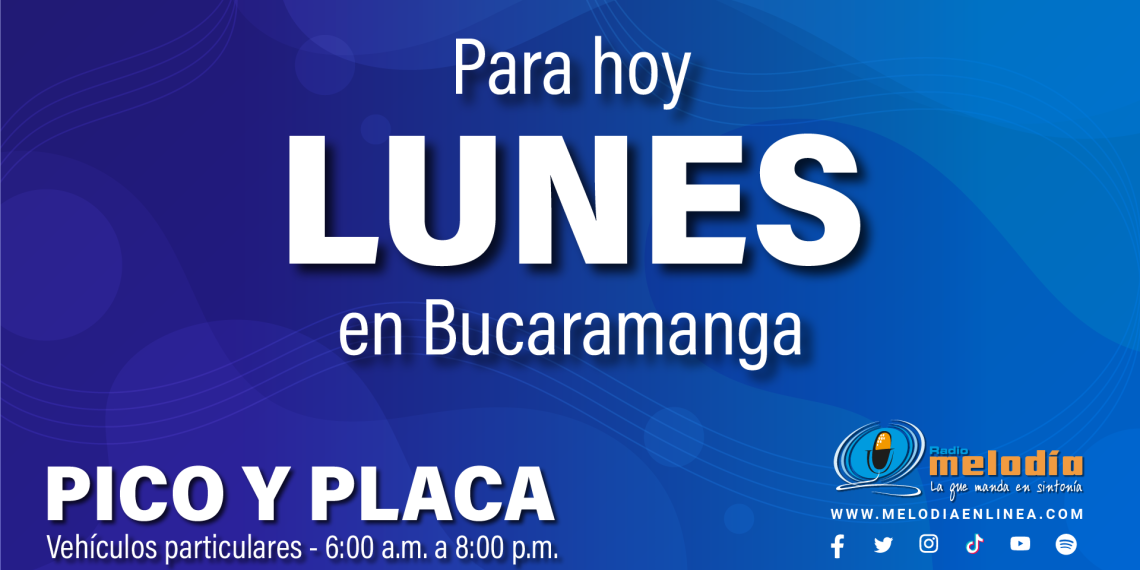 Esta es la rotación del Pico y Placa en Bucaramanga para hoy 8 de mayo