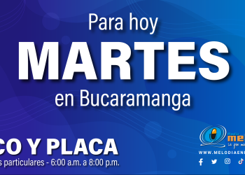 Esta es la rotación del Pico y Placa en Bucaramanga para hoy 8 de mayo