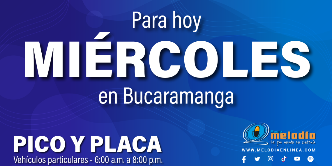 Esta es la rotación del Pico y Placa en Bucaramanga para hoy 8 de mayo