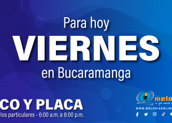 Esta es la rotación del Pico y Placa en Bucaramanga para hoy 8 de mayo