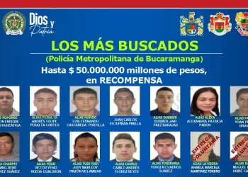 Bucaramanga: Este es el cartel de los más buscados