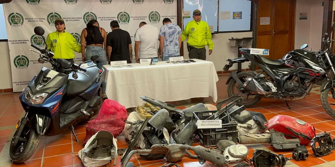 Otro golpe asestó la policía contra las bandas delincuenciales dedicadas al robo de motos y a la extorsión en Bucaramanga