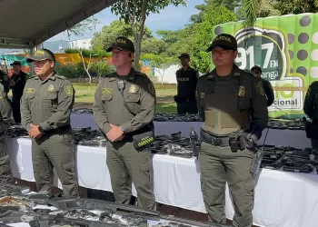 8 mil armas destruyó la policía en Bucaramanga