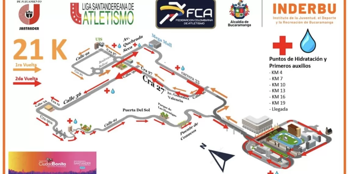 Todo listo para la carrera Atlética en Bucaramanga “Ciudad bonita”
