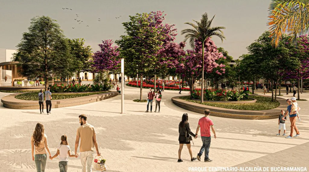 Hoy alcaldía entrega la obra “Eterna” de Bucaramanga: la remodelación del emblemático parque Centenario