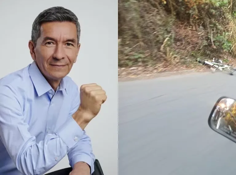 En el hospital del socorro es atendido el alcalde de Palmas del Socorro atropellado por un motociclista cuando hacia deporte en su bicicleta