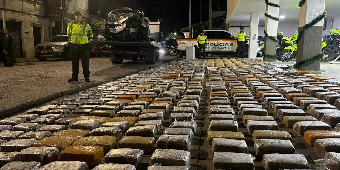 Incautan de en la Vía Río Ermitaño – La Lizama 756 kilos de marihuana tipo creepy