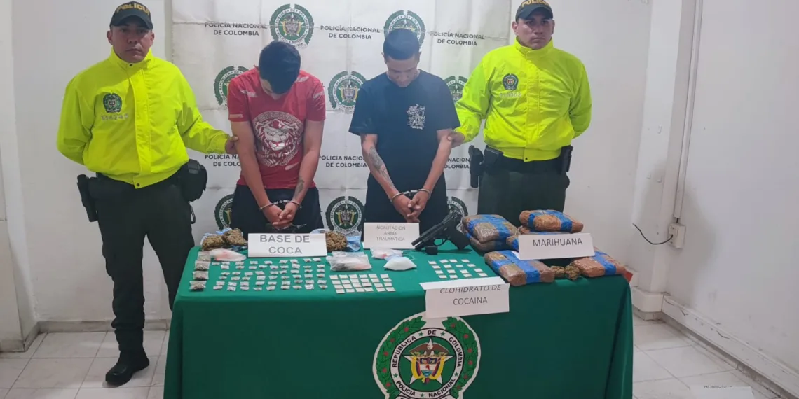 Capturados alias “Diego y Junior” por tráfico de estupefacientes en San Rafael de Lebrija, municipio de Rionegro, Santander   