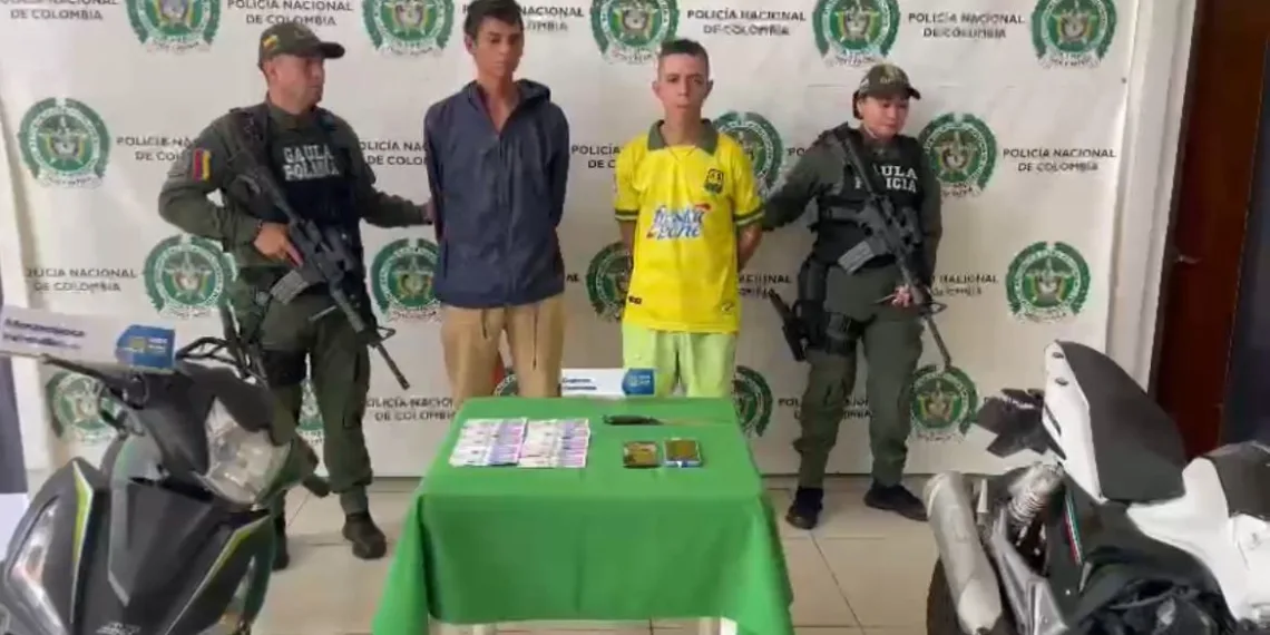 Detenidos extorsionistas en Floridablanca, exigían gruesas sumas de dinero para devolver motos robadas