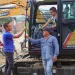 Con el overol y el casco puestos el alcalde de Girón supervisó obras en diferentes sectores del municipio