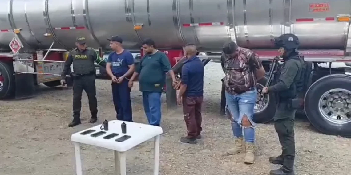 Policía capturó a cuatro sujetos por robo de gasolina a poliducto de Ecopetrol