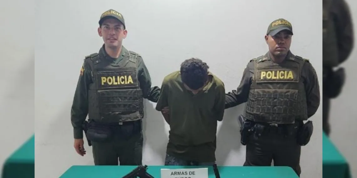 Policía Nacional de Santander captura a hombre que portaba arma de fuego en Sabana de Torres