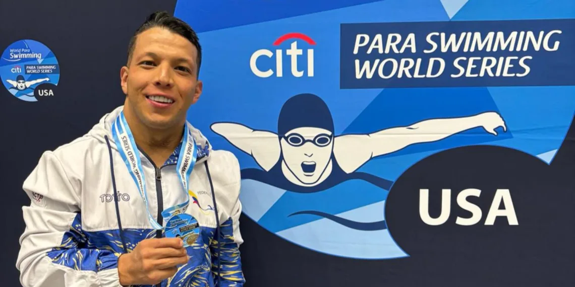 ¡Orgullo santandereano! Nelson Crispín conquistó dos oros y record mundial en Indianápoles 