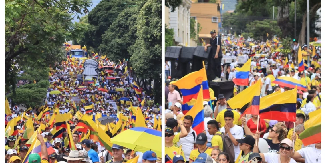 Bucaramanga marchó en contra del Gobierno Petro
