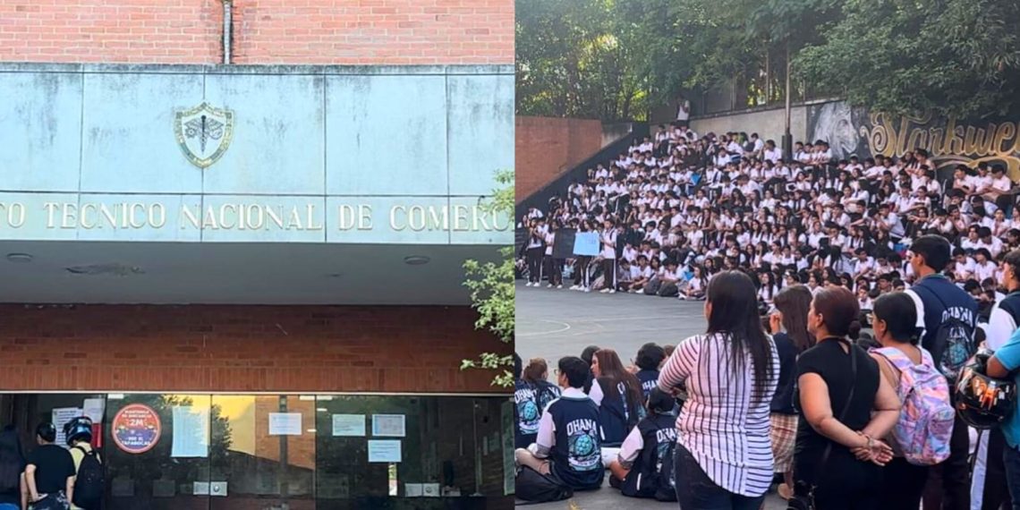 Estudiantes protestaron por mal estado de su colegio, en Bucaramanga