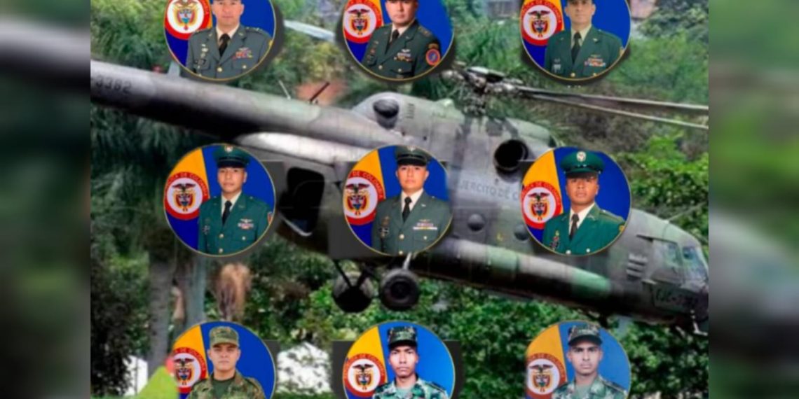Ejército trabaja en la evacuación de los nueve militares muertos en accidente de helicóptero en el Sur de Bolívar