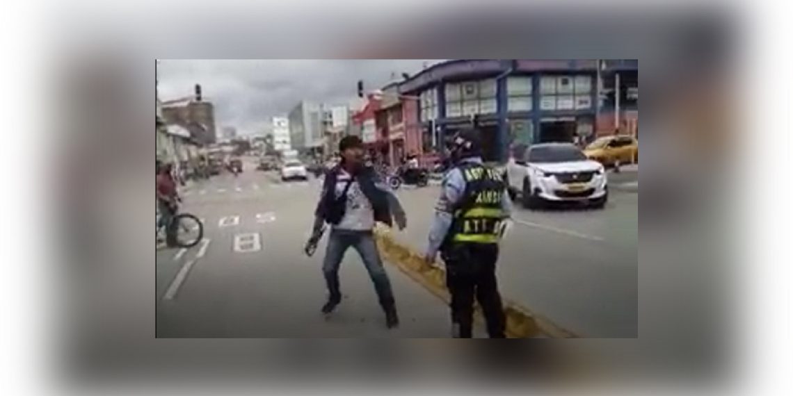 ¿No hay respeto? Agente de tránsito de Bucaramanga fue agredido con arma blanca por un conductor