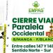 Por cambio y renovación de sistema de alcantarillado durante tres días habrá paso restringido a un solo carril en la Paralela El Bosque-Floridablanca