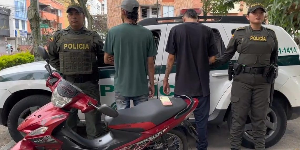 Así capturaron a dos ‘motoladrones’ que tenían azotado el Centro de Bucaramanga