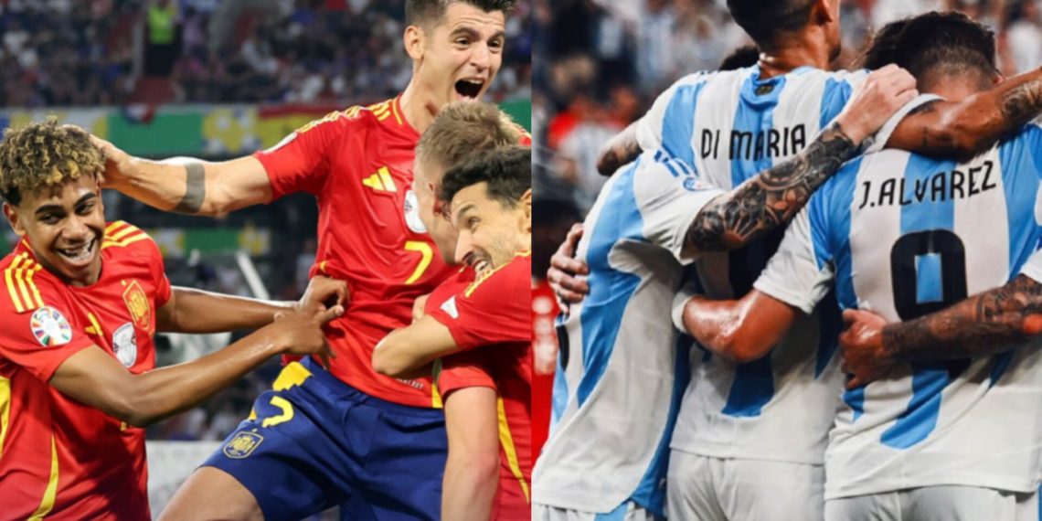 ¡Finalistas! España en Eurocopa y Argentina en Copa América