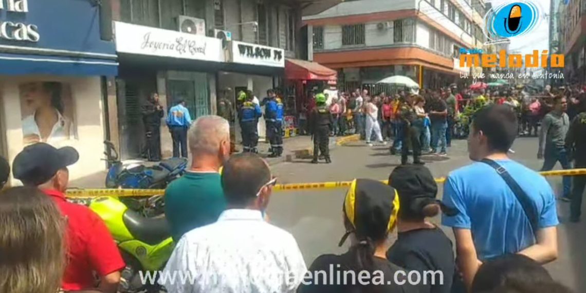 Dos personas heridas en intento de atraco a una joyería en el Centro de Bucaramanga