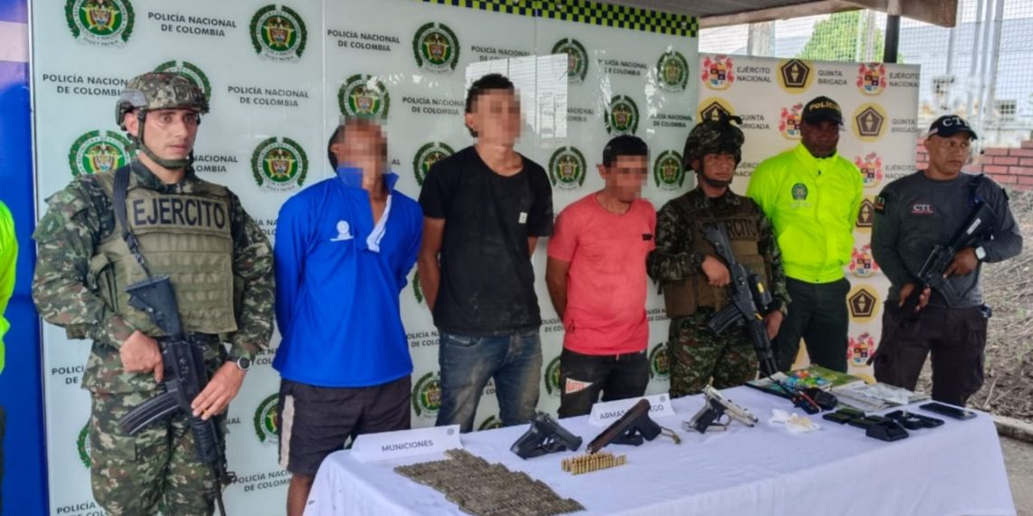 Capturados tres presuntos integrantes del Clan del Golfo en zona rural de Cantagallo, Bolívar