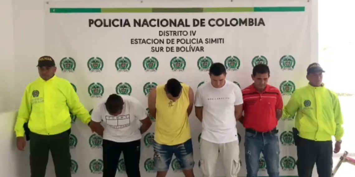 En el Sur de Bolívar, cayó en poder de la policía (GDCO) ‘Los Transportadores’, hay cinco capturados