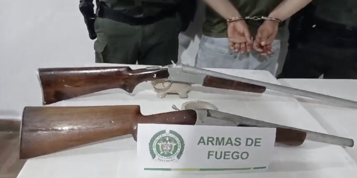 En vereda de Barichara Policía Nacional capturó hombre de 27 años por fabricación y tráfico de armas de fuego