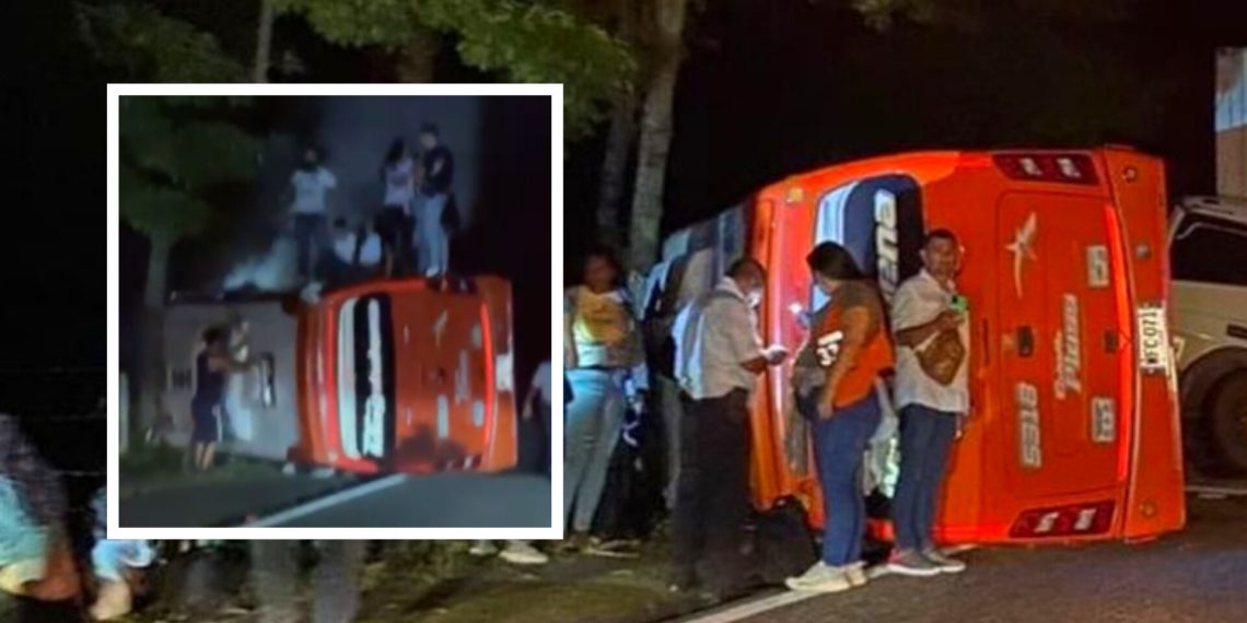 14 heridos dejó accidente de tránsito en la vía Rio Ermitaño – La Lizama, Km 94+100 Opón Santander