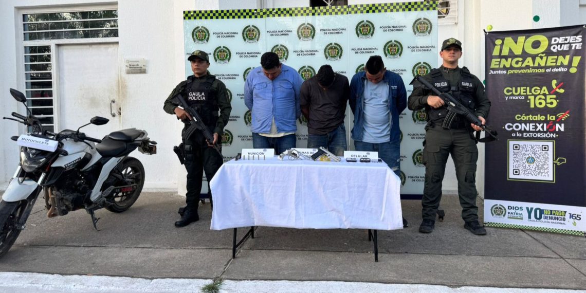 Tres sujetos fueron capturados por el Gaula de la Policía, involucrados en el secuestro de una familia en Puerto Wilches