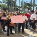 Con quema de facturas del impuesto predial propietarios de inmuebles en Bucaramanga, protestaron ante exagerados incrementos