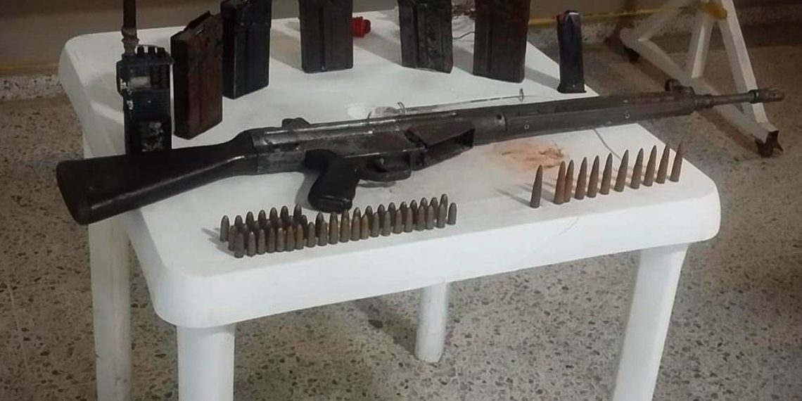 Incautación de armas y material bélico dentro de una caleta encontró la policía Santander en zona rural del municipio de Landázuri