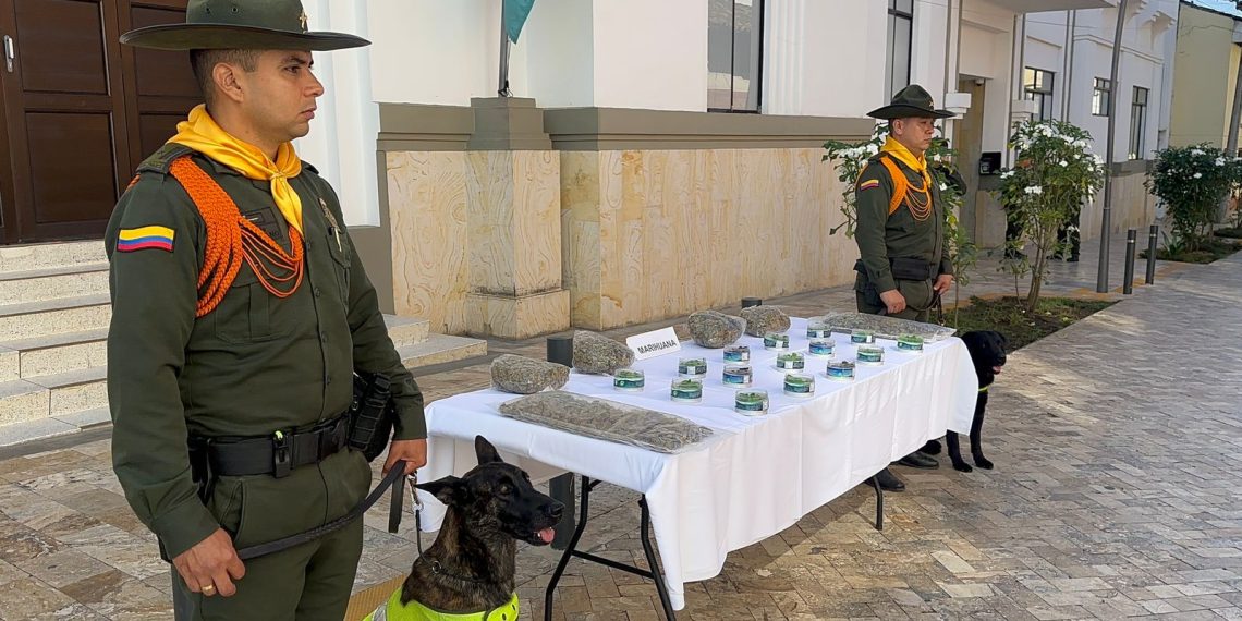 Duro golpe dio la policía al narcotráfico en Bucaramanga al incautar más de 5 kilos de estupefacientes ocultos en una encomienda