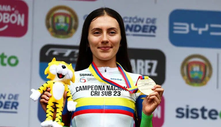 La Santandereana Nathalia Garzón se coronó campeona nacional de la contrarreloj sub-23