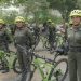 Policía Nacional hace acompañamiento en bicicletas para fortalecer la seguridad en los parques de Bucaramanga