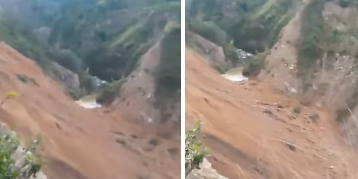 Emergencia ambiental en Santander: Desplome de montaña y riesgo de inundación en el río Chicamocha