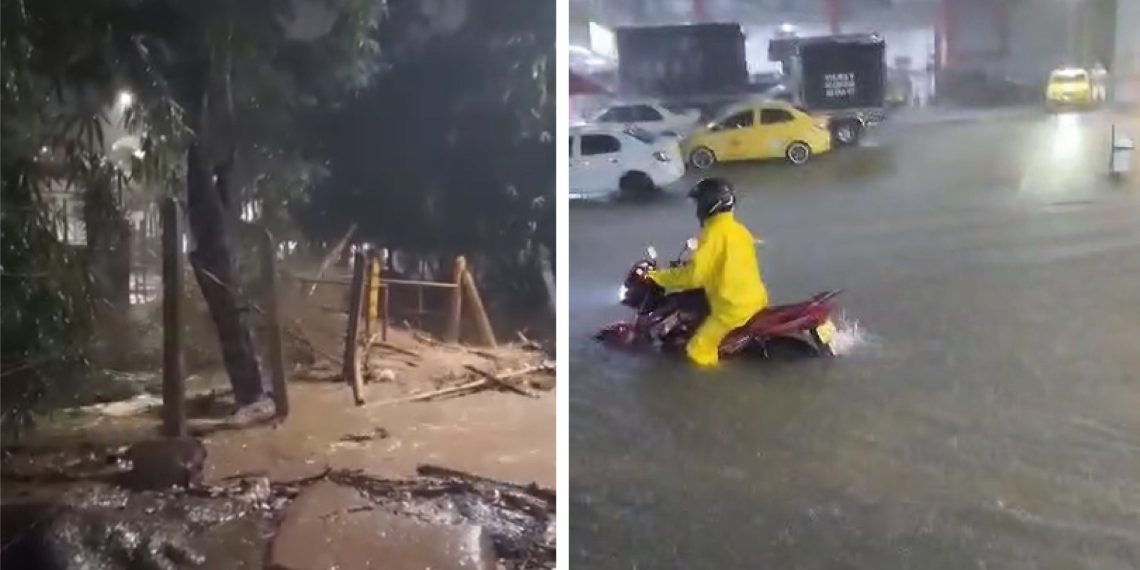 Lluvias torrenciales causan emergencias en Bucaramanga y el área metropolitana