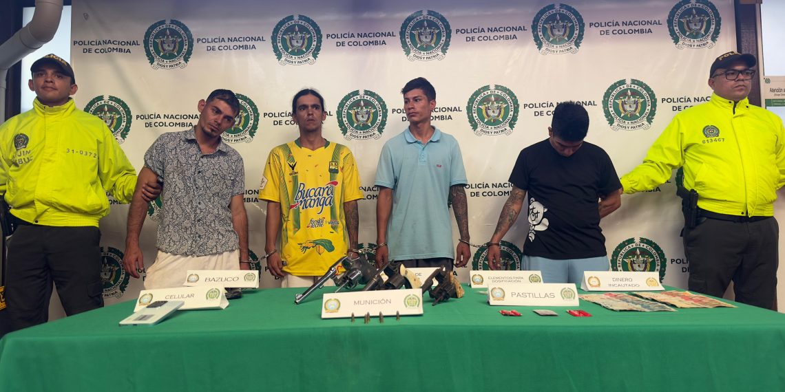 Ofensiva de la Policía contra el crimen organizado deja cuatro capturados del GDCO “Los Costeños” en Bucaramanga