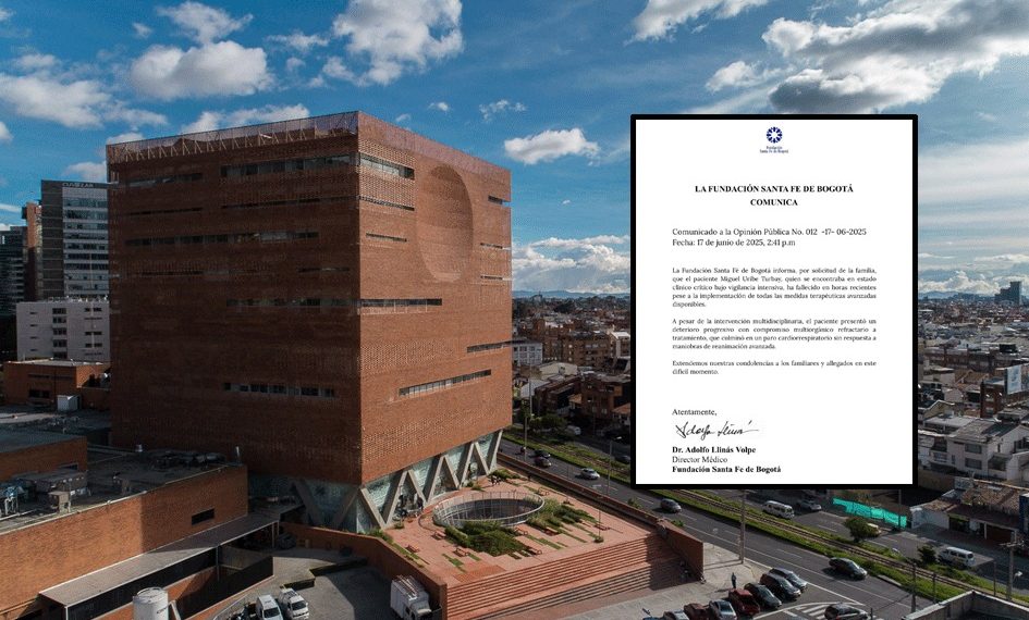¡Atención! Fundación Santa Fe desmiente falso comunicado sobre la muerte del senador Miguel Uribe Turbay